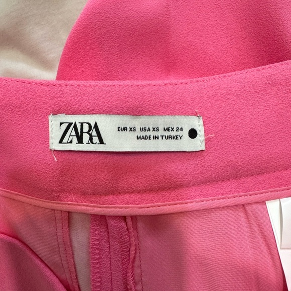 Zara Pink High Waist Tailored Shorts - Picture 6 of 7